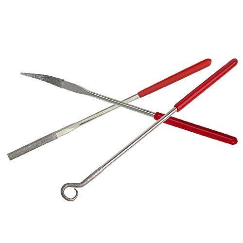 Yakamoz 10 Pcs Assorted Mini Diamond File Set Flat Needle Square Round Shape Rifler Files For Metal Jewelers Glass Wood Carving Craft Handy Curved Files Alloy Lapidary Ceramic Bent Tool - 3X140Mm #TOP4