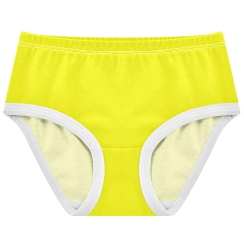Joisal Yellow Bright Panties Little Girl Toddlers Underwear Floral Cotton Bright Kids Briefs Undies 2t