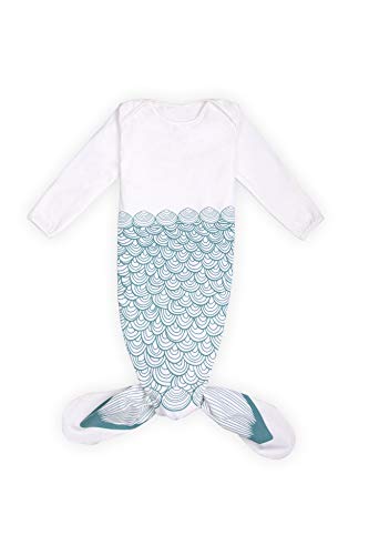 image for Mrotrida Newborn Swaddle Blanket Cute Baby Onesies Long Sleeves Mermai