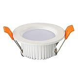 OUUED 240lm 3W Delgado Iluminación Empotrada No-regulable Hermético Downlight 35W Eqv UL Y La Certificación Energy Star 6000K Oficina For El Horario/Iluminación Comercial/Pasillo/Inicio (Color: