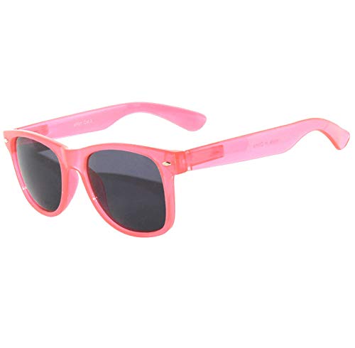 Smoke Lens Sunglasses Glow in the Dark Frame Soft Rubber Coating Pink