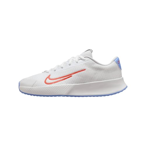 NikeCourt Vapor Lite 2 Women's Hard Court Tennis Shoes (DV2019-110, White/Royal Pulse/Light Wild Mango)