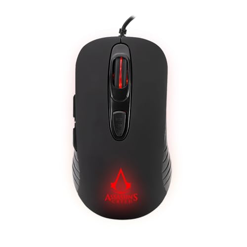 Ratón FREAKS PC Mouse Wired Assassin's Creed Logo para gaming con cable de alta precisión