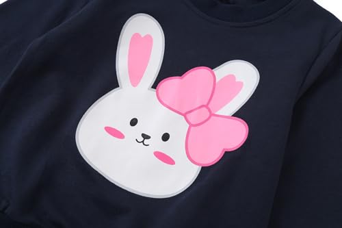 2-Pack Toddler Sweatshirts Kid Girl's Cartoon Cotton Long-sleeved Tops Crewneck Pullover Shirts For Kids 3-7 Years2