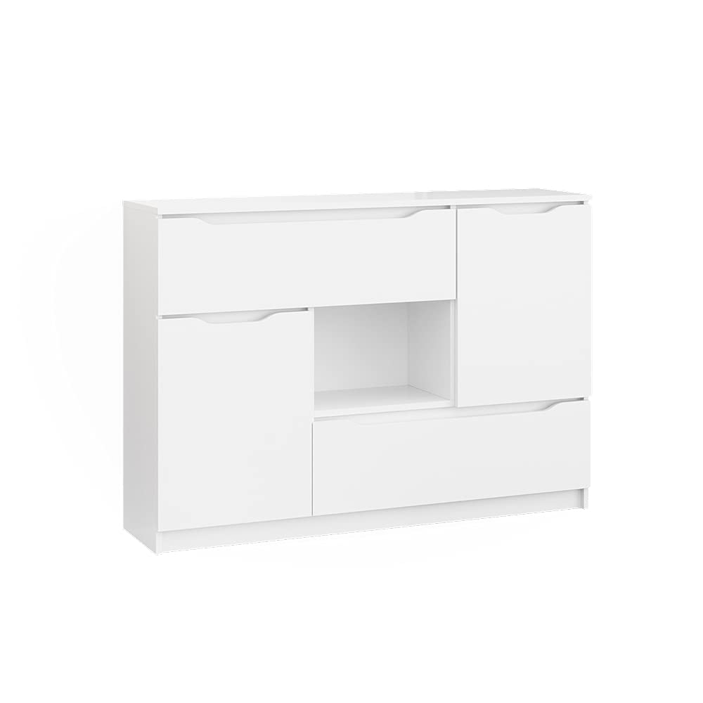 Vicco Cassettiera per camera da letto Ruben, Bianco, 120 x 84 cm | per riporre abiti e oggetti di uso quotidiano
