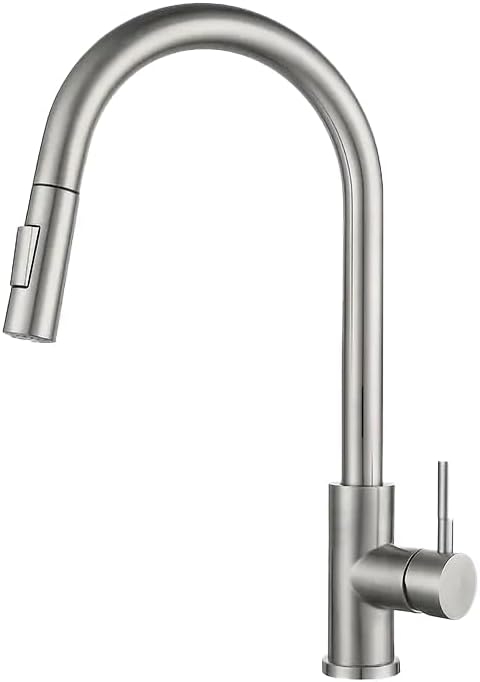 Torneira Cozinha, Torneira cozinha Bancada Aço com Mangueira Retr...