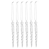 STOBOK 4個クリスマス ツリー用氷柱オーナメント 軽量製 耐久性 コンパクトで簡単吊り下げ 飾り