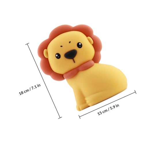 Lámpara de noche león de silicona para dormitorio miniatura 2