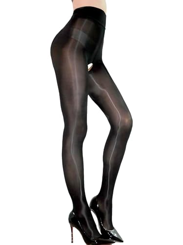 Shiny Sheer Sexy Shimmer 8D High Waist Stockings Panyhose Tights for Women