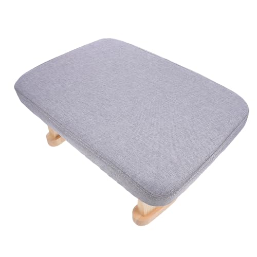 HAPINARY Banco de Yoga Multifuncional Base Resistente y Patas de Madera, Diseño Elegante en Algodón y Lino, Adecuado Hogar y Decoración