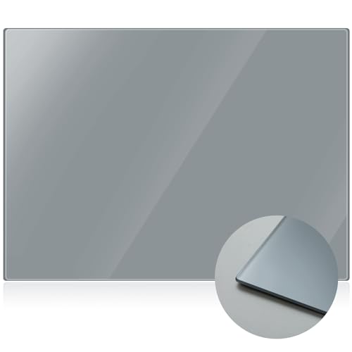 Nuanchu 1 Pcs 9 x 12 Inches Neutral Grey Tempered Glass Palette for Oil Painting Keeps Wet Paint Fresh Scratch Resistant Easy Clean up for Palette Artist Supplies DIY Color Mixing