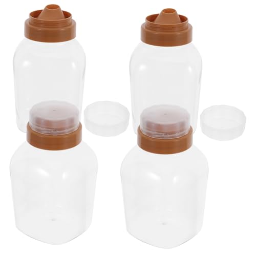ibasenice Honey Storage Containers 4 Pack Plastic Honey Bottles Lids Lids Plastic Empty Kitchen Essential