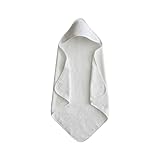 mushie Baby Hooded Towel | Organic Cotton (Pearl)