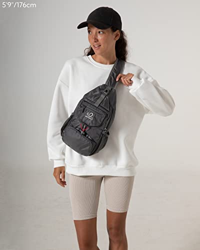 WATERFLY Brusttasche Sling Bag Klein: Faltbarer Herr Crossbody Bodybag Crossbag Slingbag Crossover Single Chest Rucksack Schultertasche Schulterrucksack Cross Body Herren Damen Reisen Wandern