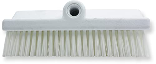 Image of SPARTA 40423EC02 Plastic Floor Scrub Brush, Wall Brush, Equipment Brush With Nonabsorbent Bristles For Industrial Kitchens, Hospitals, Commercial Cleaning, 10 Inches, White