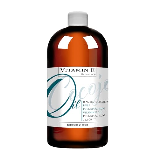 cocojojo Organic Liquid Vitamin E Oil for Skin for Hair Face Body Oil 100% Pure Natural Cold Pressed Unrefined Moisturizes & Nourishes Non GMO - 16 Oz