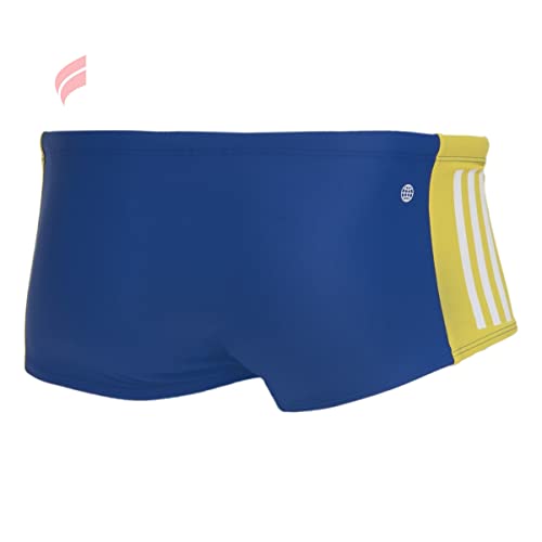 Sunga Adidas Boxer Natação Masculina Colourblock 3-Stripes (M, Azul)