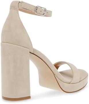 Steve Madden Women's Susan Heeled Sandal, Sand Suede, 8 | Image 4