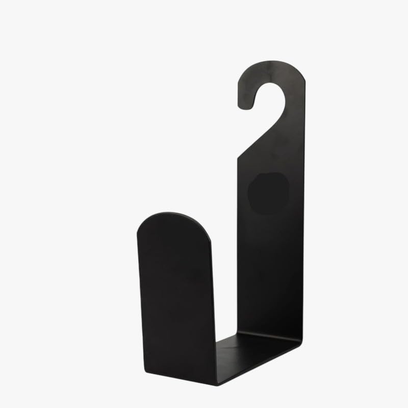 Durable Heavy Duty MS Garden Pipe Stand | Wall Mounted Watering Hose Holder | Portable Irrigation Hose Hanger | Garden Pipe Holder, L Shape Pipe Hanger | Black | Pack of 1-image-7