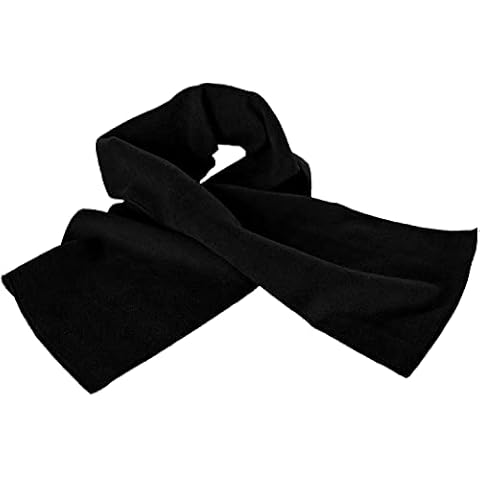 Mens Winter Thermal Polar Fleece Scarf Cold Protection Everyday Day Wear Fishing Walking Snood Scarf Black Cover