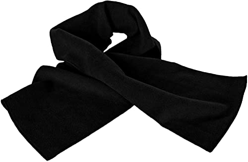 Mens Winter Thermal Polar Fleece Scarf Cold Protection Everyday Day Wear Fishing Walking Snood Scarf Black