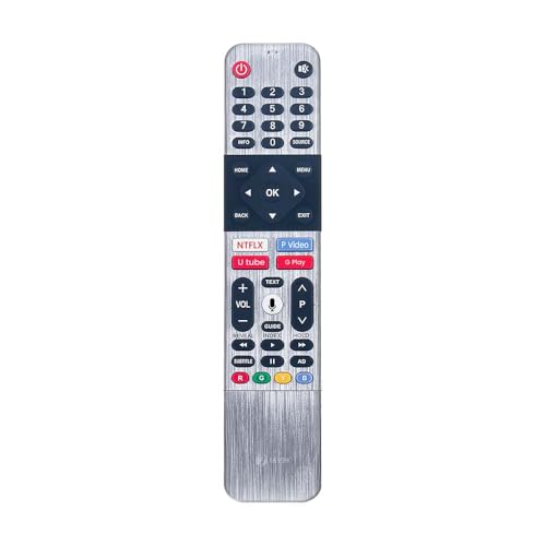 Image of 7SEVEN Compatible SKYWORTH TV Remote Control with Google Assistant, Bluetooth Voice Command skyworth Remote Android tv with Netflix Prime Video YouTube and Google Play hot Keys. Pairing Must!