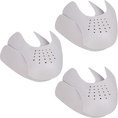 Mudder 3 Paar Schuh Falten Schutz Zehe Box zur Reduzierung, Anti-Falten Schutz, Gegen Schuhfalten, Herren 7-12/ Damen 5-8 (Grau)