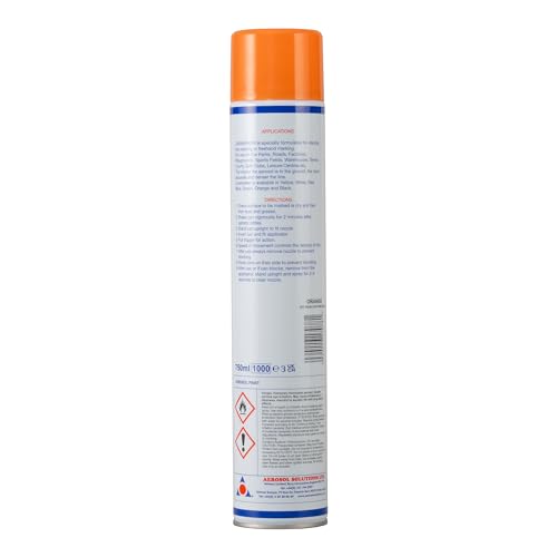 Image of Aerosol Solutions Line Marker Orange 26 Oz | All Purpose Marking Striping Spray Paint | High Visibility Perfect for Landscaping, Athletics, Sports Fields & Pavement (Pack of 2)