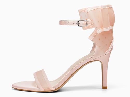 Image of Coutgo Women's Open Toe Ankle Strap High Heel Sandals