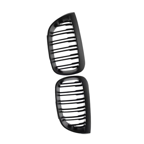 Parrilla delantera de carreras para E81 y E87 con diseño de doble línea negro brillante