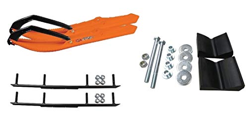 C&A Pro Orange BX Snowmobile Skis w/ 6