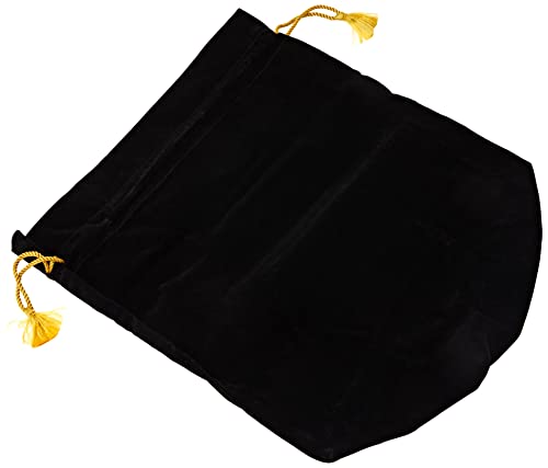 39 x 39 x 0.5 cm Large Drawstring Bag Accessories Velvet Pouch Urn, Black