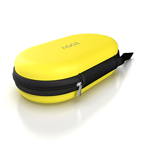 AGOZ Asthma Inhaler Case Zippered Holder Protective Medical Pouch Cover with Wrist Strap (Yellow)