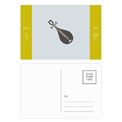 Jeu de cartes postales Pipa instrument Chine pour remerciements et correspondance
