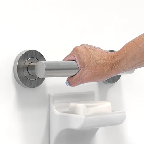 AquaChase Bath, Shower and Toilet Safety Grab Bar for Seniors and Handicaps, ADA Compliant Mobility Aid Balance Assist Handle, Stainless Steel