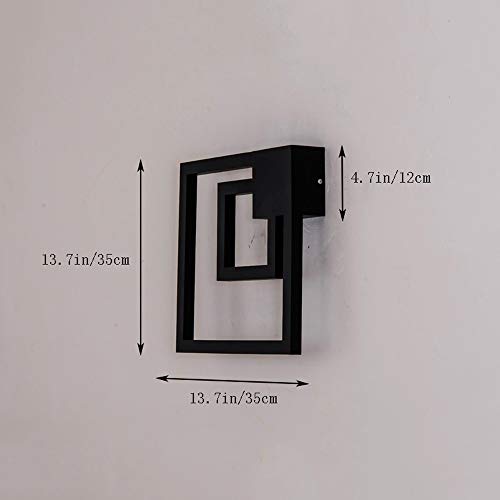 Applique murale LED noir mat 35cm pour chambre et couloir - 7