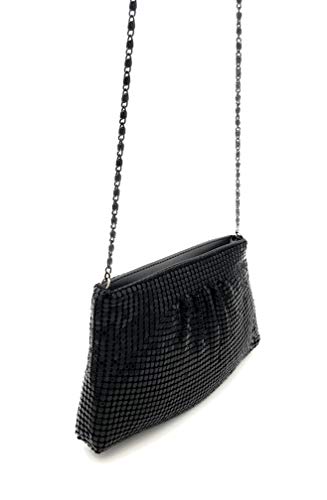 Women's Evening Clutches Metal Mesh Party Purse Bag(Mini,Purple)3