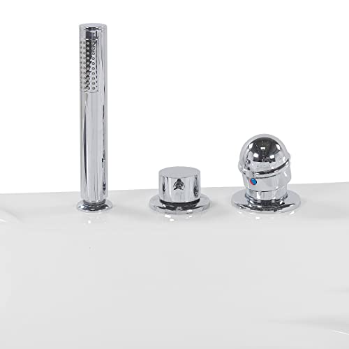 Moderne Badewanne 210 x 145 cm mit Massagefunktion Sanitäracryl weiß Monaco