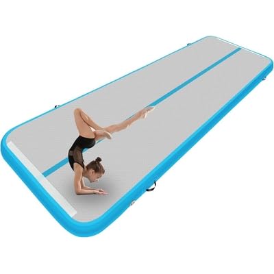 12FT Inflatable AirTrack Gymnastics Mat with Hand Pump | Thick Air Tumbling Track for Gymnastics, Yoga, Cheerleading, Parkour & Home Training | Durable Anti-Slip Drop Stitch Material-image-46