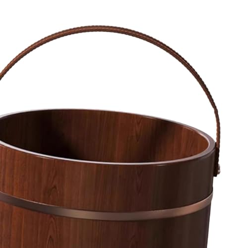 Lavabo de madera para pie con asa para spa y uso exterior miniatura 7