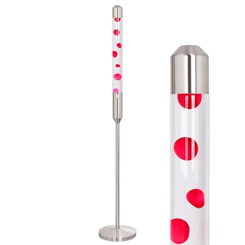 Image of Kyzfy 59-Inch Liquid Motion Lamp,Magma Lamp, Mood Relaxation Light,Suitable for Home Decoration, Living Room, Office, Bedroom, cafe (59 inch Clear Water red Wax /Silver)