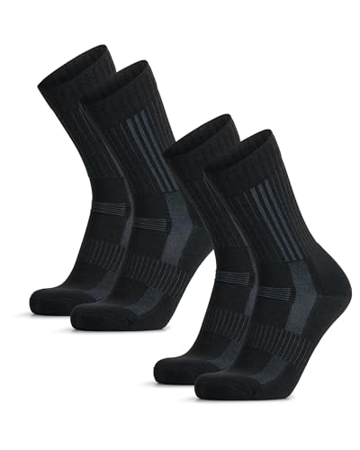 DANISH ENDURANCE Terrain Expert Pro Hiking Socks, Warm Merino Wool, Moisture-wicking & Anti-blister Walking Socks for Long Hikes, for Men & Women, Unisex, 2 Pack