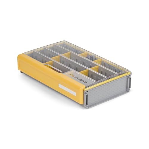 Image of Plano EDGE 3700 Premium Deep Tackle Utility Box, Clear and Yellow, Waterproof and Rust-Resistant Bait and Terminal Tackle Storage Organization Box