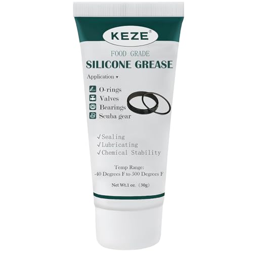 KEZE Water Waterproof Food Grade Silicona Lubricante Flurez de plomería para grifo de sellador de válvulas o anillos 28 g c/u, pack 1 uds