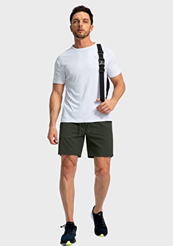 Image of Soothfeel Men's Running Shorts with Zipper Pockets 9 inch / 7 inch / 5 inch Quick Dry Eight Basketball Gym Workout Athletic Shorts