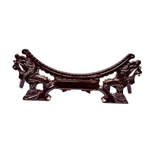 Zerodeko Dragon Plate Holder Stand Wooden Plate Storage Holder Enhancing Your Decor