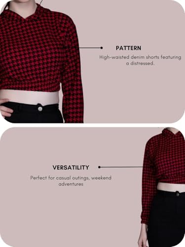 Image of Leriya Fashion Women's Western Crop Top with Hoodie Neck & Long Sleeve || Hoodies with Loose Fit is Comfortable Wear for Sports | Gym | Workout | Yoga | Casual.
