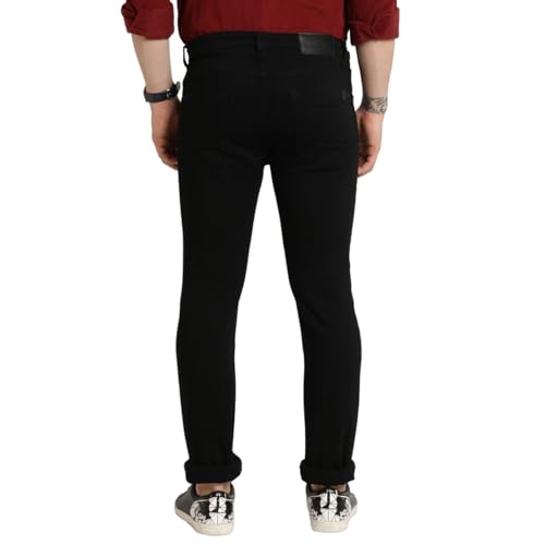 Image of Turtle Men Cotton Stretch Narrow Fit Charcoal Jeans||Men's Jeans||Men's Denim||Stretchable Jeans