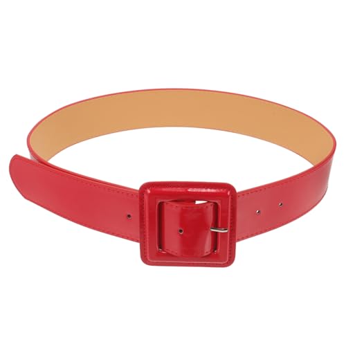 IMIKEYA Retro Style Women's Belt Fashion Wide Girdle Dragon Design Brown Belt Women Dress Belt, Red, 104.50X8.00X0.50CM
