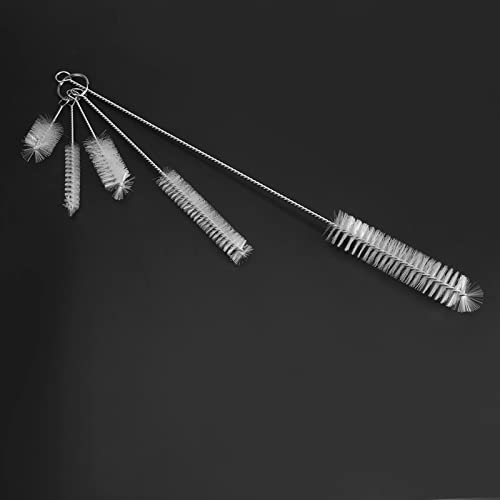 5 Uds Cepillo de Lavado de Acero Inoxidable para Limpiar Acuario Filtro de Tanque de Peces Tubo de Bomba de Agua 5 Uds Acero Inoxidable